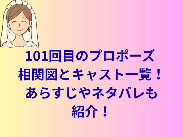 101回目のプロポーズ 相関図とキャスト一覧!あらすじやネタバレも紹介!